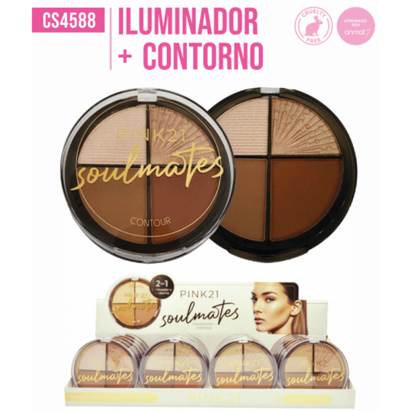 PALETA DE ILUMINADOR + CONTORNO PINK 21 CS4588/66202