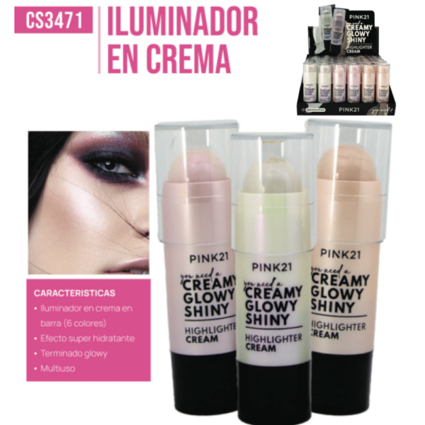 ILUMINADOR EN BARRA CREMOSO PINK 21 CS3471 56555