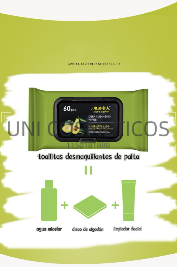 TOALLAS DESMAQUILLANTES DE PALTA X 10U 72889 - Imagen 3