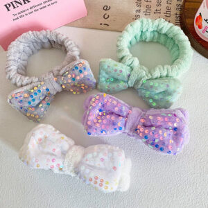 Vincha para maquillaje MOÑO CON LENTEJUELAS 100205