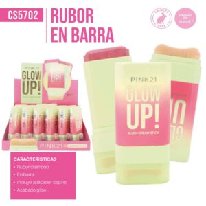 RUBOR EN BARRA CON BROCHA PINK21 CS5702 87177