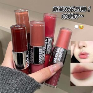 LABIAL DOBLE PUNTA TONO MIEL MATTE + BRILLO ESPEJO C474