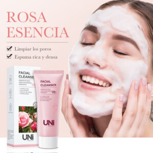 LIMPIADOR FACIAL HIDRATANTE DE ROSA CON ACIDO HIALURONICO 100G REGISTRADO ANMAT 27420