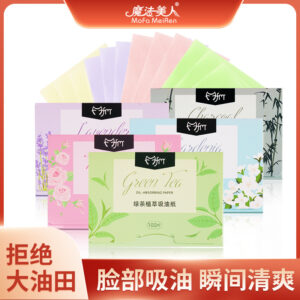 PAPELES ABSORBENTES DE GRASA PARA EL ROSTRO CON FRAGANCIA 100 HOJAS