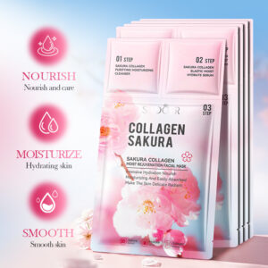 MASCARILLA FACIAL 3 PASOS CON COLAGENO Y FLOR DE CEREZO 0.8G+0.8ML+25ML 780363
