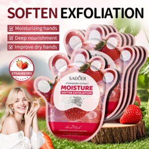 MASCARILLA PARA MANOS EXFOLIANTE CON FRUTILLA 40ML/PAR 825310
