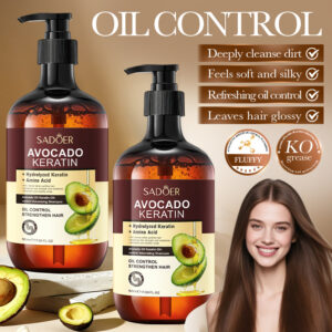 SHAMPOO CON ACEITE DE PALTA Y QUERATINA CONTROL DE GRASA Y VOLUMEN 500 G 15345