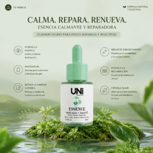 UNI SERUM FACIAL HIDRATANTE CALMANTE Y REPARADOR CON CENTELLA ASIATICA Y B5 30ML 40804